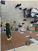 Looking down From the Top of a Building While a Training to Lower Stretcher
