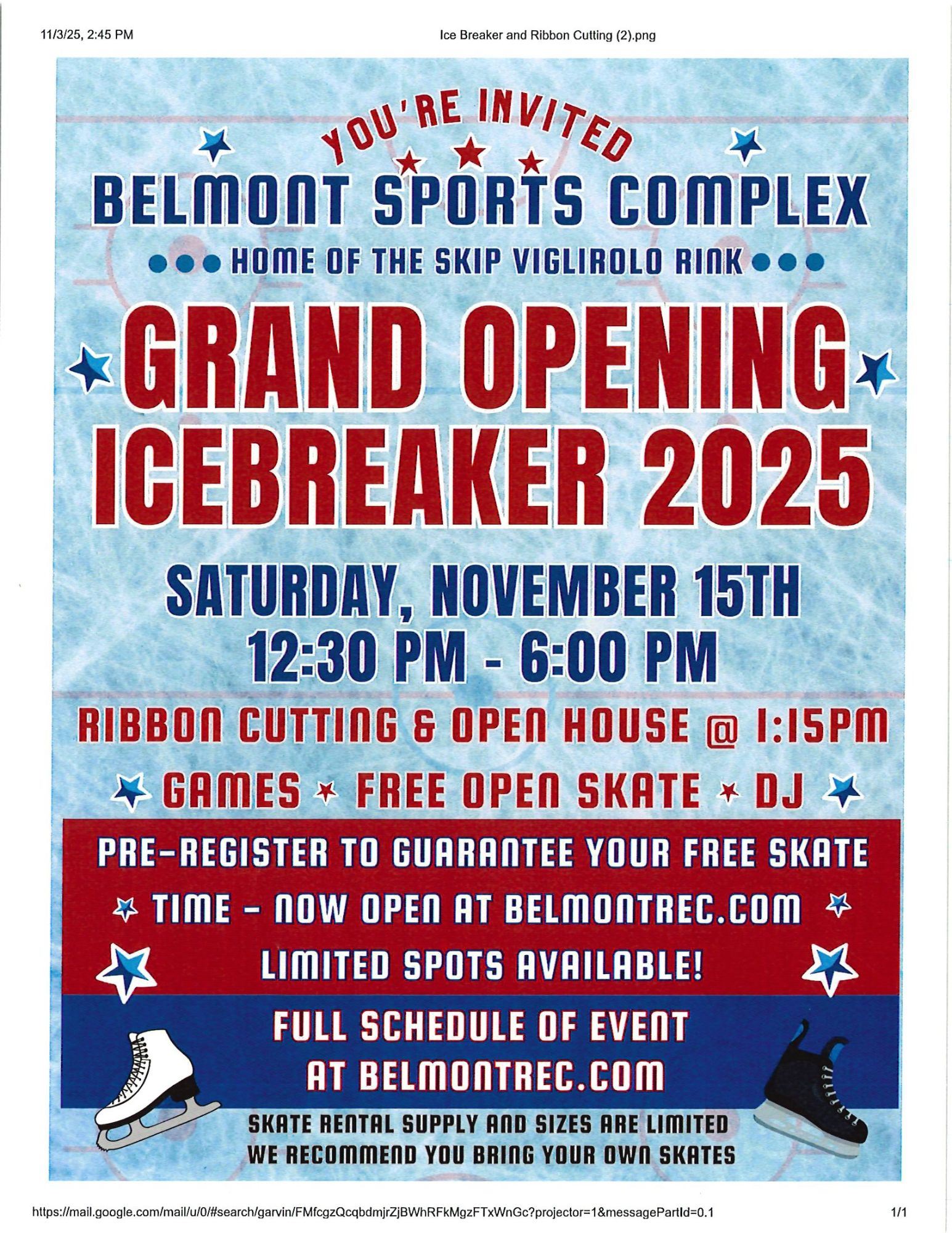 II.b - Icebreaker and Ribbon Cutting at Rink