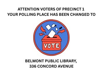 Precinct 1 Polling Location Change