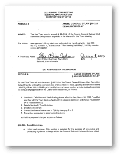 Demolition Delay Bylaw (2022) Information