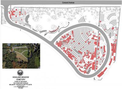 Highland Meadow Cemetery map